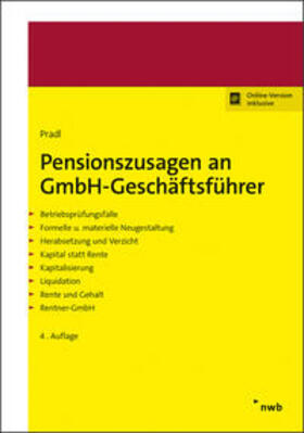 Pradl | Pradl, J: Pensionszusagen an GmbH-Geschäftsführer | Medienkombination | 978-3-482-57604-1 | sack.de