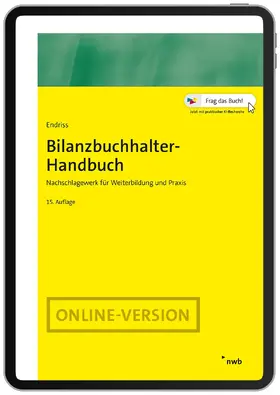 Endriss |  Bilanzbuchhalter-Handbuch | Online-Buch | Sack Fachmedien