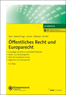 Kock / Stüwe |  Öffentliches Recht und Europarecht | Online-Buch | Sack Fachmedien