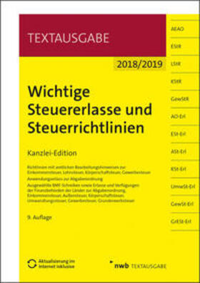 Wichtige Steuererlasse und Steuerrichtlinien | Medienkombination | 978-3-482-63319-5 | sack.de