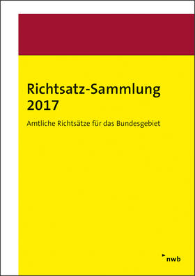 Richtsatz-Sammlung 2017 | Buch | sack.de