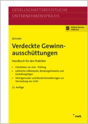 Lange / Janssen |  Janssen, B: Verdeckte Gewinnausschüttungen | Buch |  Sack Fachmedien