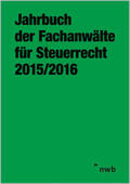  Jahrbuch der Fachanwälte für Steuerrecht 2015/2016 | Buch |  Sack Fachmedien