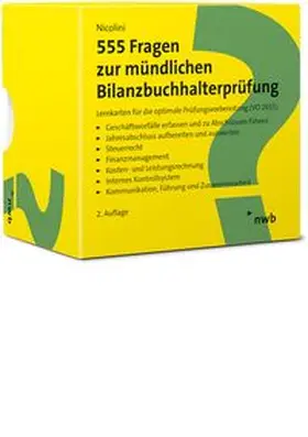 Nicolini | 555 Fragen zur mündlichen Bilanzbuchhalterprüfung | Buch | 978-3-482-66602-5 | www.sack.de