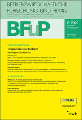 Immobilienwirtschaft BFuP 2/2020 | Buch | 978-3-482-66924-8 | sack.de