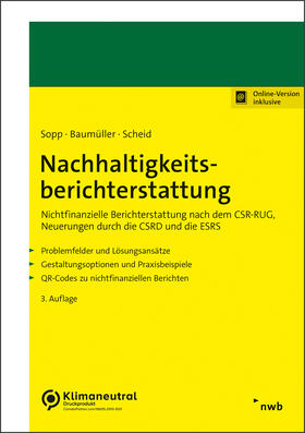 Sopp / Baumüller / Scheid  |  Nachhaltigkeitsberichterstattung | Buch |  Sack Fachmedien