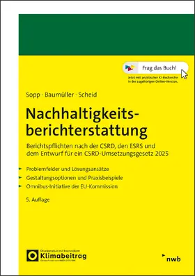 Sopp / Baumüller / Scheid | Nachhaltigkeitsberichterstattung | Medienkombination | 978-3-482-67895-0 | sack.de
