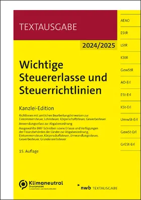  Wichtige Steuererlasse und Steuerrichtlinien | Buch |  Sack Fachmedien