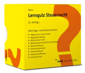 Marx |  Lernquiz Steuerrecht | Sonstiges |  Sack Fachmedien