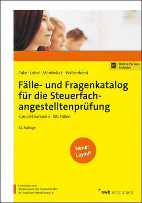 Puke / Lohel / Mönkediek | Fälle- und Fragenkatalog für die Steuerfachangestelltenprüfung | Medienkombination | 978-3-482-68561-3 | sack.de