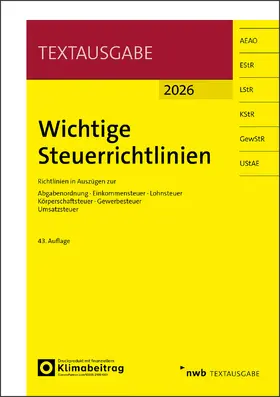 Wichtige Steuerrichtlinien | Medienkombination | 978-3-482-68643-6 | www.sack.de