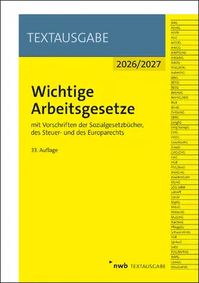  Wichtige Arbeitsgesetze | Buch |  Sack Fachmedien