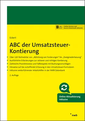 Eckert | ABC der Umsatzsteuer-Kontierung | Online-Buch | 978-3-482-81442-6 | sack.de