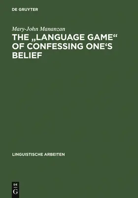 Mananzan | The "Language game" of confessing one's belief | Buch | 978-3-484-10199-9 | sack.de