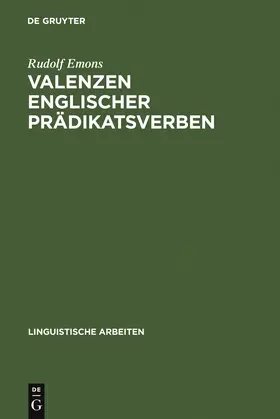 Emons |  Valenzen englischer Prädikatsverben | Buch |  Sack Fachmedien