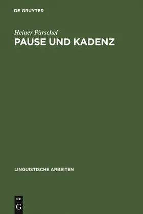 Pürschel |  Pause und Kadenz | Buch |  Sack Fachmedien