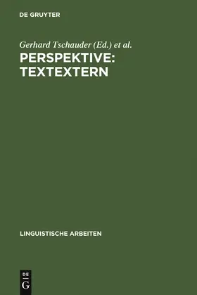 Weigand / Tschauder |  Perspektive: textextern | Buch |  Sack Fachmedien