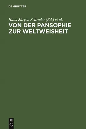 Schrader / Weder | Von der Pansophie zur Weltweisheit | Buch | 978-3-484-10863-9 | sack.de