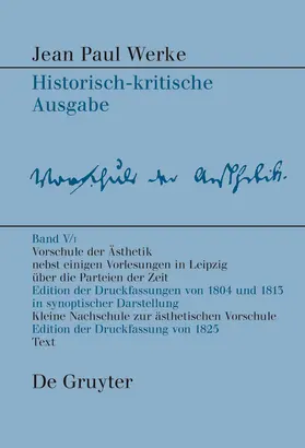 Bambeck / Pfotenhauer / Hunfeld |  Vorschule der Aesthetik | Buch |  Sack Fachmedien