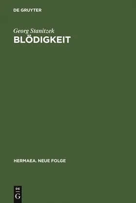 Stanitzek |  Blödigkeit | Buch |  Sack Fachmedien
