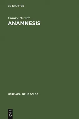 Berndt |  Anamnesis | Buch |  Sack Fachmedien