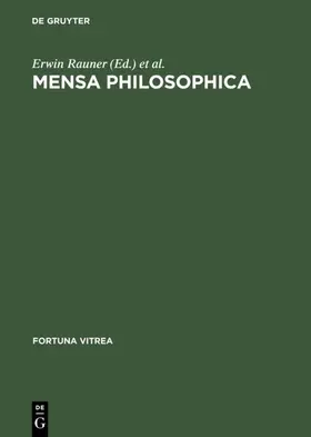 Rauner / Schanze / Wachinger |  Mensa philosophica | Buch |  Sack Fachmedien