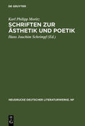 Moritz / Schrimpf |  Schriften zur Ästhetik und Poetik | Buch |  Sack Fachmedien