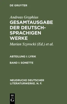 Szyrocki |  Sonette | Buch |  Sack Fachmedien