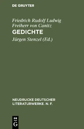 Stenzel / Canitz | Gedichte | Buch | 978-3-484-17043-8 | sack.de