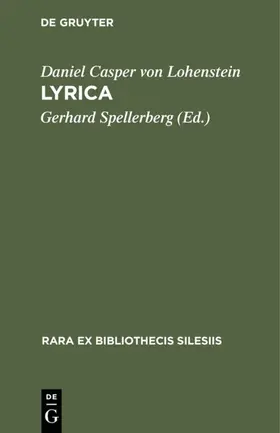 Spellerberg / Lohenstein |  Lyrica | Buch |  Sack Fachmedien