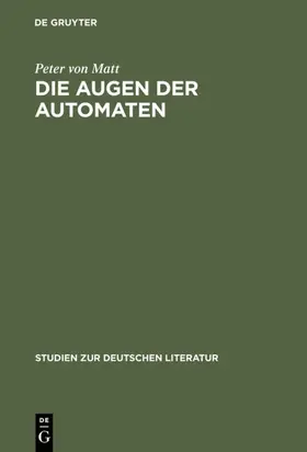 Matt | Die Augen der Automaten | Buch | 978-3-484-18018-5 | www.sack.de