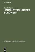 Koch |  "Mnemotechnik des Schönen" | Buch |  Sack Fachmedien