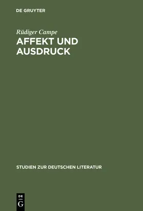 Campe |  Affekt und Ausdruck | Buch |  Sack Fachmedien