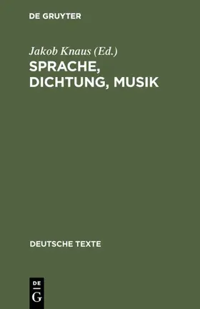 Knaus |  Sprache, Dichtung, Musik | Buch |  Sack Fachmedien