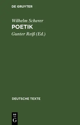 Scherer / Reiß |  Poetik | Buch |  Sack Fachmedien