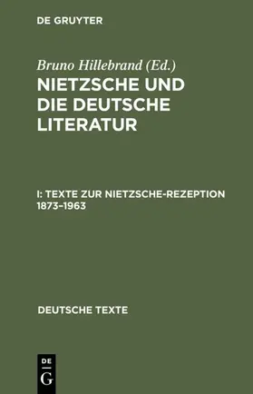Hillebrand | Texte zur Nietzsche-Rezeption 1873-1963 | Buch | 978-3-484-19049-8 | www.sack.de