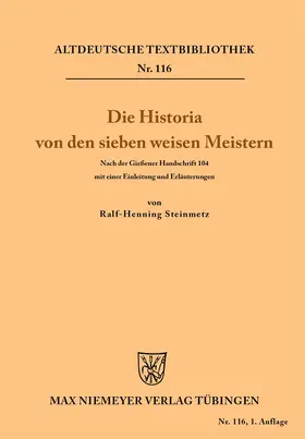 Steinmetz |  Die Historia von den sieben weisen Meistern und dem Kaiser Diocletianus | Buch |  Sack Fachmedien