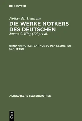 Tax / King |  Notker latinus zu den kleineren Schriften | Buch |  Sack Fachmedien
