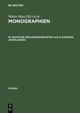 Popadi¿ / Popadic |  Deutsche Siedlungsmundarten aus Slawonien, Jugoslawien | Buch |  Sack Fachmedien