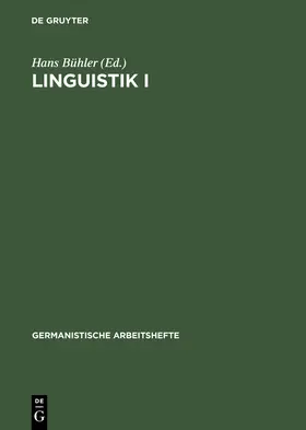 Bühler | Linguistik I | Buch | 978-3-484-25105-2 | www.sack.de