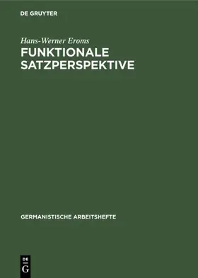 Eroms |  Funktionale Satzperspektive | Buch |  Sack Fachmedien
