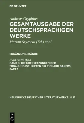 Powell |  Die Übersetzungen der Erbauungsschriften Sir Richard Bakers | Buch |  Sack Fachmedien