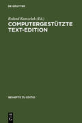Kamzelak |  Computergestützte Text-Edition | Buch |  Sack Fachmedien