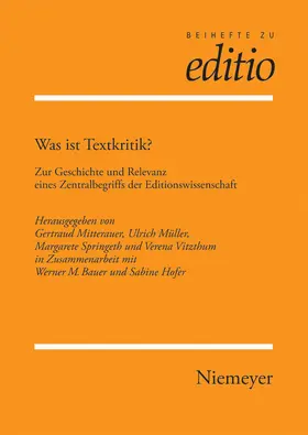 Mitterauer / Müller / Springeth |  Was ist Textkritik? | Buch |  Sack Fachmedien