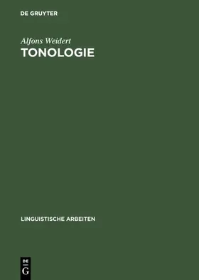 Weidert |  Tonologie | Buch |  Sack Fachmedien