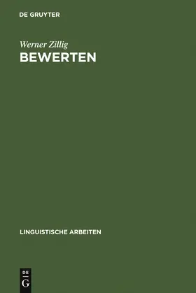 Zillig | Bewerten | Buch | 978-3-484-30115-3 | www.sack.de