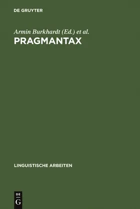 Burkhardt / Körner / Linguistisches Kolloquium &lt;20 |  Pragmantax | Buch |  Sack Fachmedien