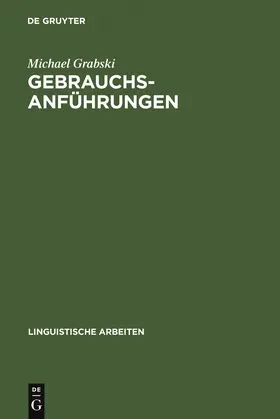 Grabski |  Gebrauchsanführungen | Buch |  Sack Fachmedien