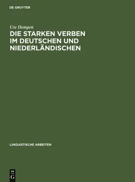 Hempen |  Die starken Verben im Deutschen und Niederländischen | Buch |  Sack Fachmedien