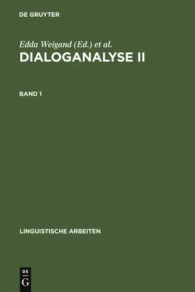 Hundsnurscher / Weigand |  Dialoganalyse II | Buch |  Sack Fachmedien